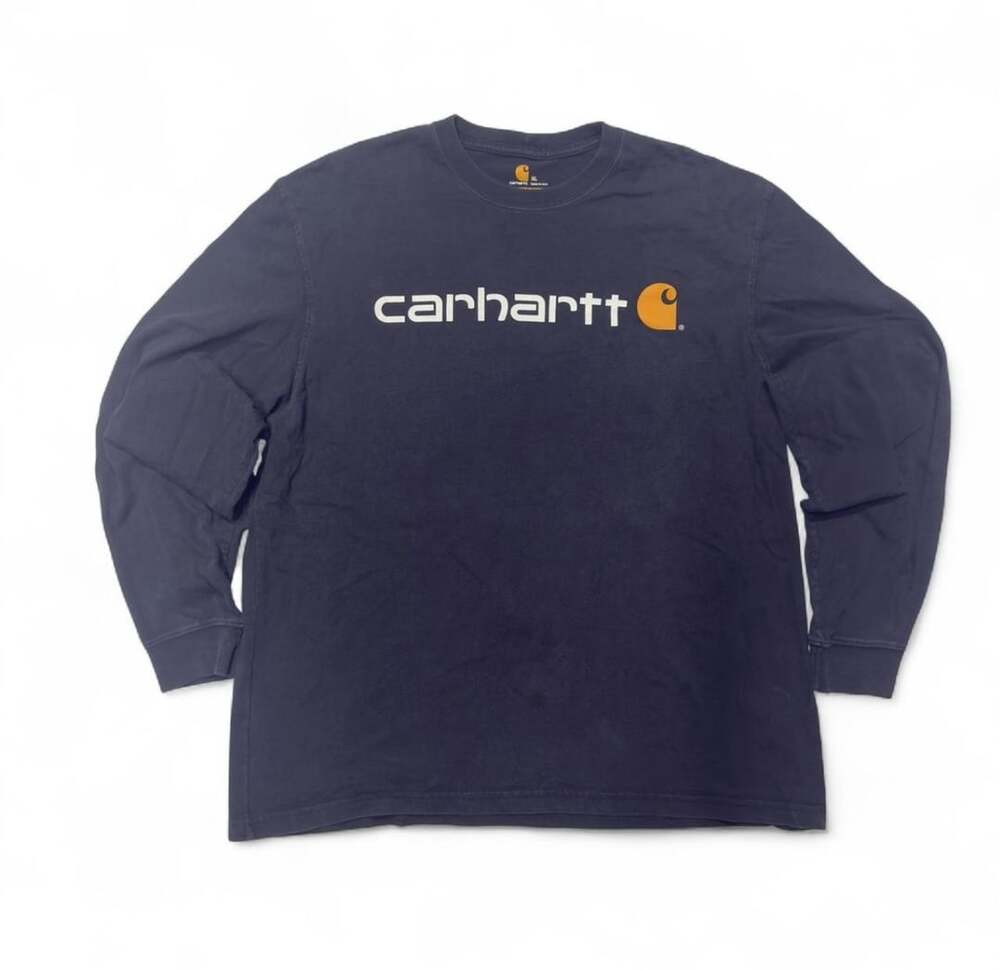 Carhartt Long Sleeve Original Fit Graphic Logo T-Shirt Black Men's XL
